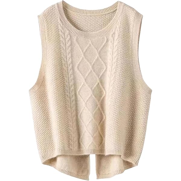 Amazon.com: Kelsiop 100% Merino Wool Vest Women's Crew Neck Vest